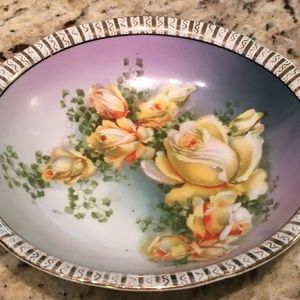 ANTIQUE CZECH VICTORIA CHINA DISH—TRULY EXQUISITE!